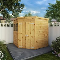 See more information about the Mercia 6' 5" x 6' 5" Flat Shed - Premium Dip Treated Shiplap
