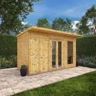 See more information about the Mercia Maine 7' 7" x 11' 10" Pent Summerhouse with Side Shed - Classic 12mm Cladding Tongue & Groove