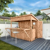 See more information about the Mercia Premier 4' 8" x 9' 2" Pent Garden Bar - Classic Pressure Treated Tongue & Groove