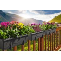 See more information about the Gardenico Self-Watering Planter For Balconies 40cm - Anthracite - Twin Pack