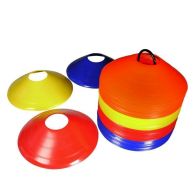 See more information about the Wensum Pack Of 50 Multi Coloured Space Disc Training Marker with Stand