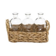 See more information about the 3x Bottle Vase Glass - 14cm
