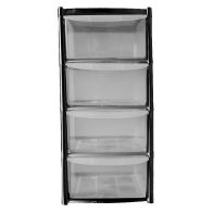 See more information about the Plastic Storage Unit 4 Drawers 19 Litres - Clear & Black by Premier