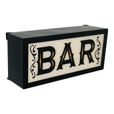 See more information about the Bar Lightbox Metal White Wall Mounted Mains Powered - 37cm