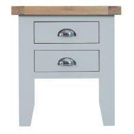 See more information about the Lighthouse Lamp Table Grey & Oak 2 Drawer