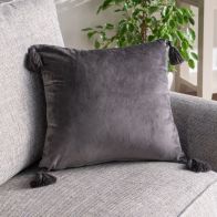See more information about the Hamilton McBride 45cm x 45cm Charcoal Tassel Cushion