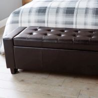 See more information about the Verona Storage Ottoman Brown & Faux Leather