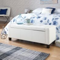 See more information about the Verona Storage Ottoman White & Faux Leather
