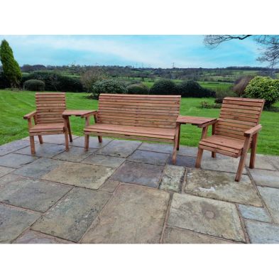 See more information about the Swedish Redwood Angled Garden Tete a Tete by Croft - 5 Seats
