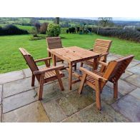 See more information about the Swedish Redwood Garden Furniture Set by Croft - 4 Seats