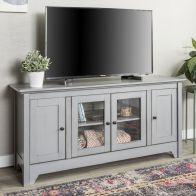 See more information about the Rustic Large Sideboard Grey 4 Doors 8 Shelves