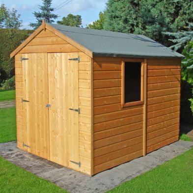 See more information about the Shire Warwick 6' 6" x 8' 1" Apex Shed - Premium Dip Treated Shiplap