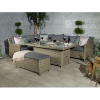 See more information about the Wentworth Rattan Garden Corner Sofa by Royalcraft - 8 Seats Grey Cushions