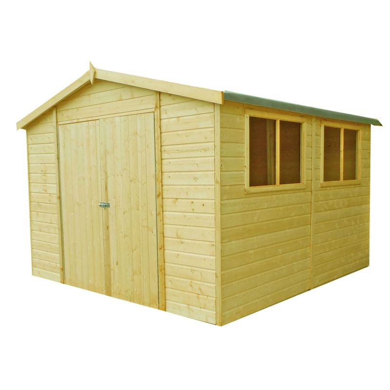 Shire Workspace 10' 4" x 10' 5" Apex Shed - Premium Dip Treated Shiplap