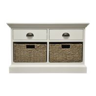 See more information about the Rivera White & Oak Low Chest Of 4 Drawers
