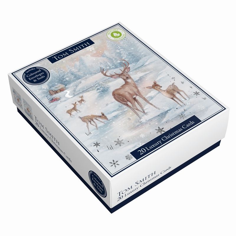 Box of 20 Luxury Winter Scene Christmas Cards