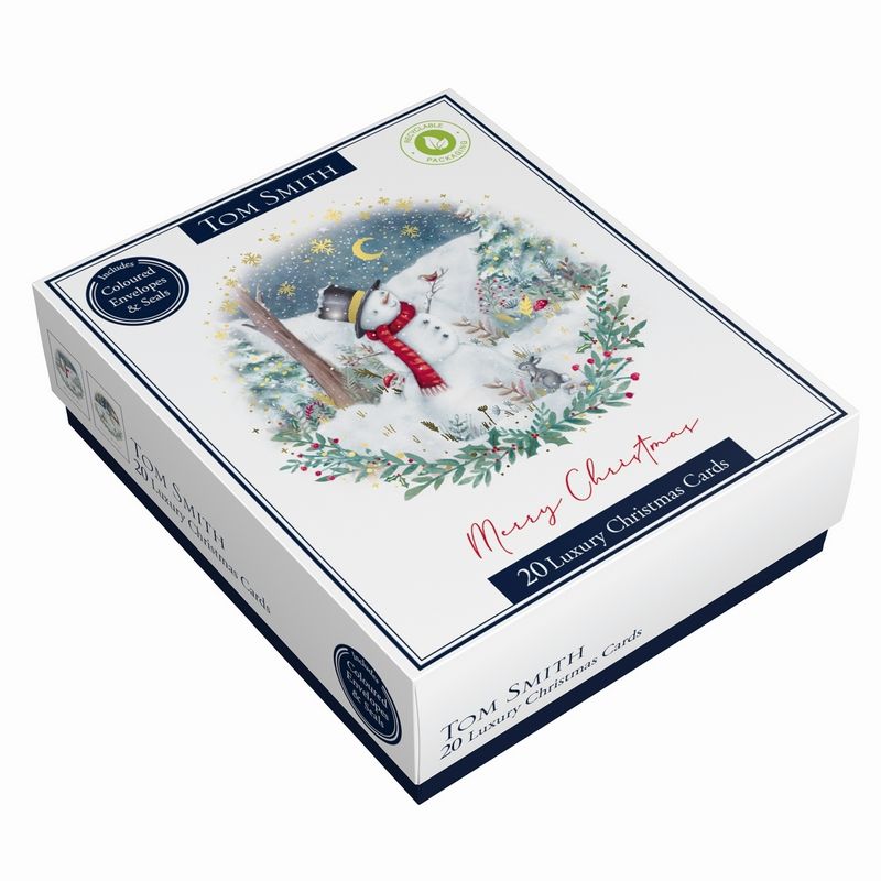 Box of 20 Luxury Snowman Christmas Cards