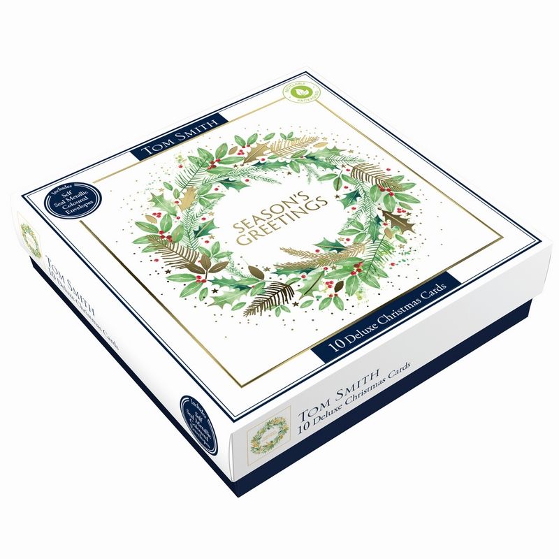 Box of 10 Deluxe Foliage Christmas Cards