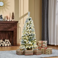 See more information about the 4ft Prelit Christmas Tree Artificial - White Frosted Green with LED Lights Warm White 252 Tips