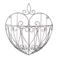 See more information about the Heart Planter Metal Silver Wall Mounted - 39cm