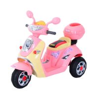 See more information about the Homcom Plastic Music Playing Electric Ride-On Motorbike w/ Lights Pink