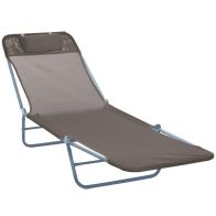 See more information about the Outsunny Patio Foldable Sun Lounger