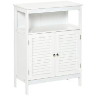 See more information about the Kleankin Bathroom Storage Unit Cabinet With Open Storage Shelf