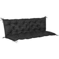 See more information about the Outsunny Three-Seater Padded Bench Cushion - Black