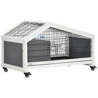See more information about the PawHut Rabbit Hutch with Water Bottle