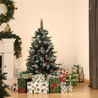 See more information about the 4ft Berries & Cones Christmas Tree Artificial - White Frosted Green 266 Tips