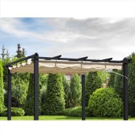 See more information about the Deluxe Garden Replacement 6 Pole Gazebo Cover by Croft - 3 x 3M Beige