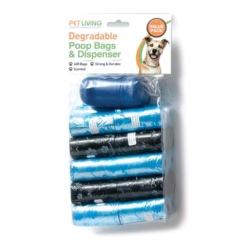 Degradable Dog Poo Bags 400 Pack With Dispenser