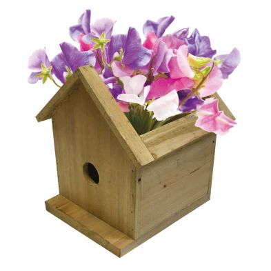 See more information about the Outdoor Birdhouse Planter Set With Sweet Pea Seeds