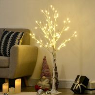See more information about the 4ft Christmas Tree Light Feature with LED Lights Warm White 8 Tips 