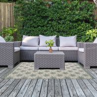 See more information about the Garden Patio Rug by Wensum Bees Grey Neutral - 300x240cm