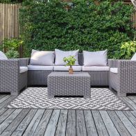 See more information about the Garden Patio Rug by Wensum Geometric Grey - 300x180cm
