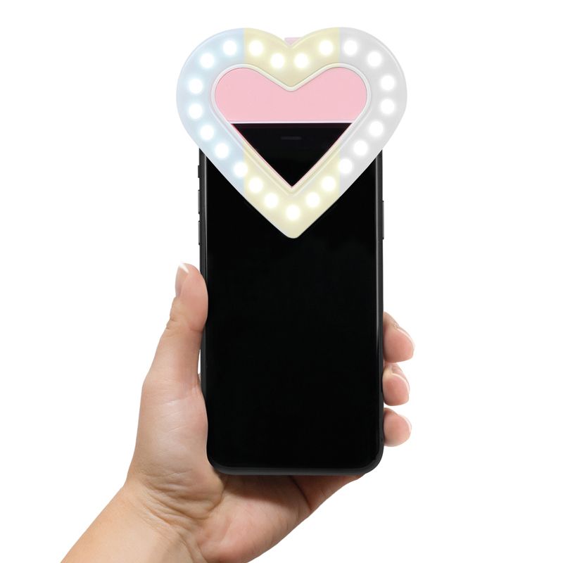 Clip On Phone Selfie Light Heart