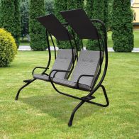 See more information about the Hartwell Garden Chair by Croft - 2 Seats Grey Cushions